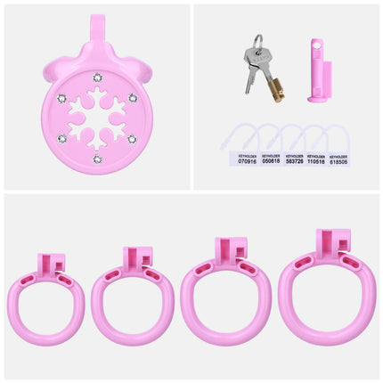 ANOSX Resin Penis Cages Crystal Inlaid Male Chastity Cage Multi-colors Cock Cages With Chastity Belt Imitation Clitoris Sex Toys