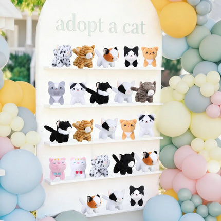 12-48Pcs Cat Plush Adopt A Pet Party Favors Cat Stuffed Animal Bulk Kitten Stuffed Animal for Birthday Party Gifts