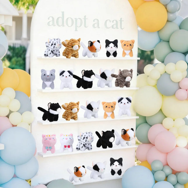 12-48Pcs Cat Plush Adopt A Pet Party Favors Cat Stuffed Animal Bulk Kitten Stuffed Animal for Birthday Party Gifts