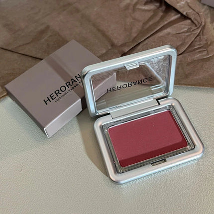 HERORANGE Monochrome Matte Blusher Palette Soft Silky Natural Nude Low Saturation Cheek Rouge Powder Makeup For Women