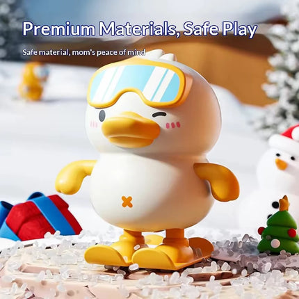 Educational Spring-Up Jumping Duck, Wind-Up Yellow Duck, Cute Cartoon Animal Educational Toys, Children's Toys and Gifts