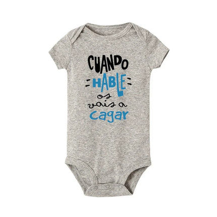 When I Talk You Mess Up The Gift Print Baby Rompers Infant Bosysuit Baby Cute Cloths Newbron Short Sleeve Bodysuits Toddler Gift