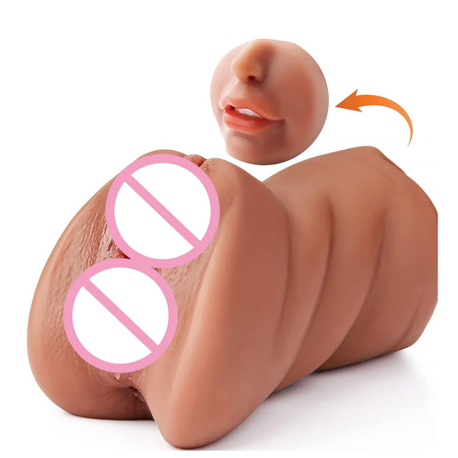 Men's Sex Toys Aircraft Cup Male Masturbation Oral Vaginal and Anal Masturbator Soft Vagina Sexual Toy Adult Masturbation Pussy