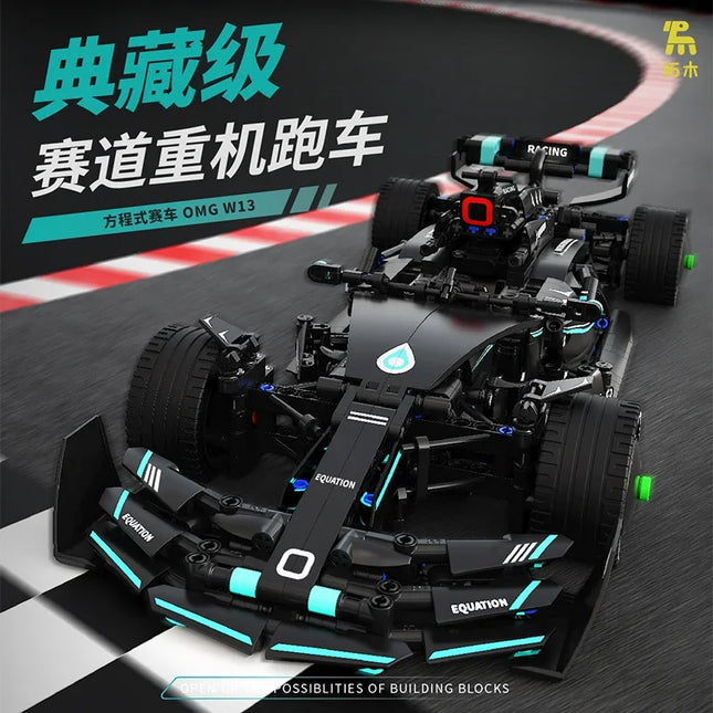 T3011 1157Pcs RC Technical F1 W13 E Performance Building Blocks Super Race Car Assembly Model Vehicle Toys Bricks for Boy Gifts