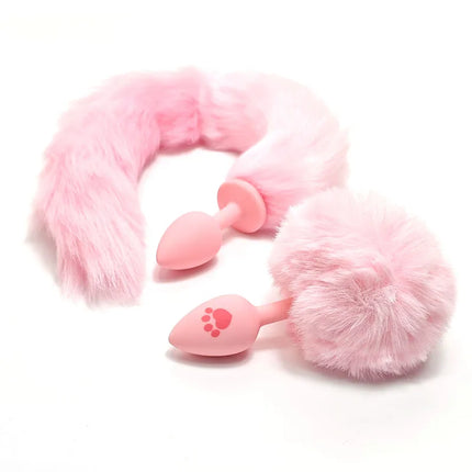 Silicone  Tail Anal Plug Fox Pattern Butt Plug Adult Cosplay Intimate Toys for All