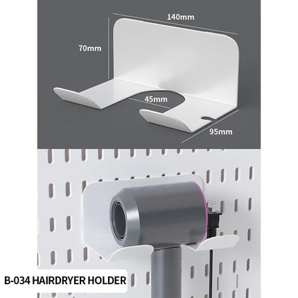 Home Study Storage Pegboard: Suitable for Displaying Figurines, Desk-Top Standing & Clip-On Storage for Furniture Items