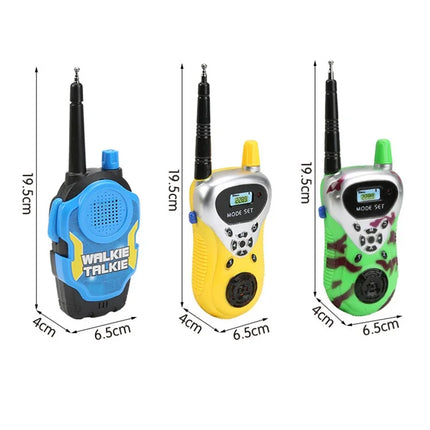 2Pcs/Set Walkie Talkies 50M Mini 2Ch Radio Phone for Kids Portable Handheld Children Outdoor Interphone Toys