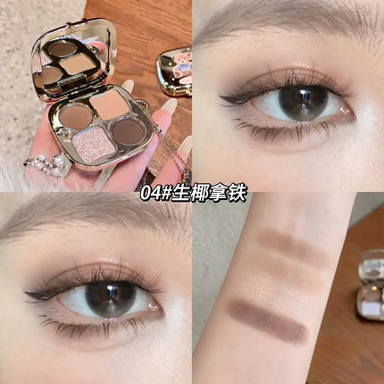 Kakashow Little Bear Eyeshadow Palette - Soft, Natural, Long-Lasting, Non-Fading, and Smudge-Free Eyeshadow Palette