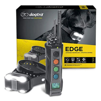 Professional outdoor training: waterproof nylon collar, black, 1-mile range with LED receiver and expandable 4-dog control