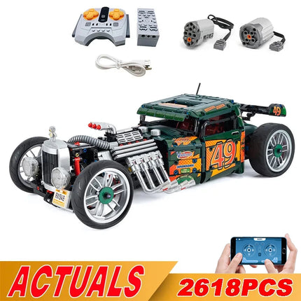 2026 New Technical Remote Control Vintage Retro Car Toys MOC T50 Classic Car Set Building Blocks Bricks For Kids Christmas Gifts
