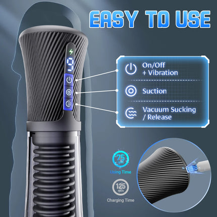3IN1 Male Masturbators Penis Pump Enlarger Sex Machine Stroker Vacuum Pump 6 Training Mod Penis Rings Sex Toys For Men