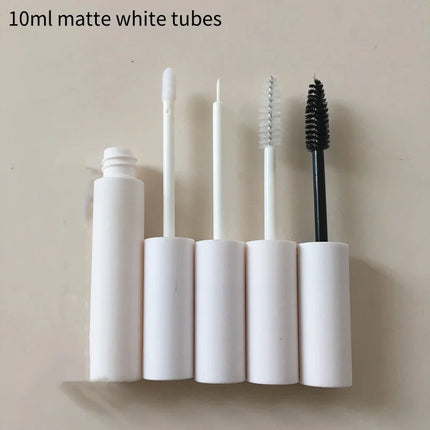 10/30/50/100pcs Empty 10ml Matte White Lip Gloss Tube Eyeliner /Mascara Tubes Eyelash Growth Liquid Tubes Makeup Container