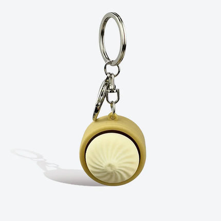 Keyboard Clicker Fdget Dumpling Keychain Sensory Anxiety and Stress Relief for Adults Kids Decompression Gifts Novelty Gadgets