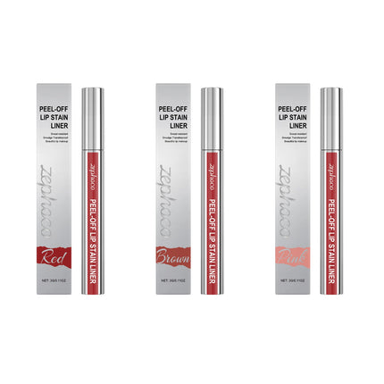 Peel off Lip Stain Reveal Peel-Off Lip Gloss Red/Brown/Pink Lipstick Waterproof and Sweatproof Easy to Remove Natural Lip Tint