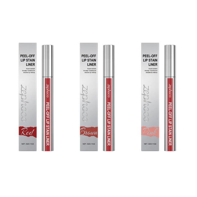 Peel off Lip Stain Reveal Peel-Off Lip Gloss Red/Brown/Pink Lipstick Waterproof and Sweatproof Easy to Remove Natural Lip Tint