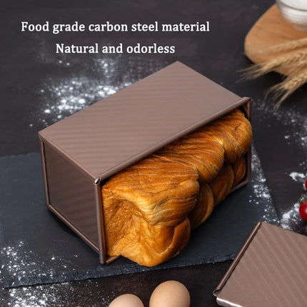 Rectangle Loaf Pan Baking Toast Pullman Box Tray Cake Tin Pans Molds Mold Lid Plates Making Non French Tool Metal Nonstick Mould