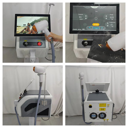 808nm Diode Laser 4000W Hair Removal Machine Alexandrite 3 Wavelength Ice Platinum Permanent Painless Cooling Head Epilator
