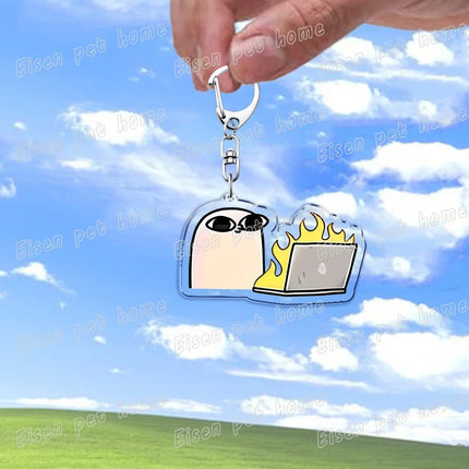 Funny XP 98 Window 10 Computer Keychains for Accessories Bag Charm Programmer Keyrings Jewelry Friends Birthday Gifts