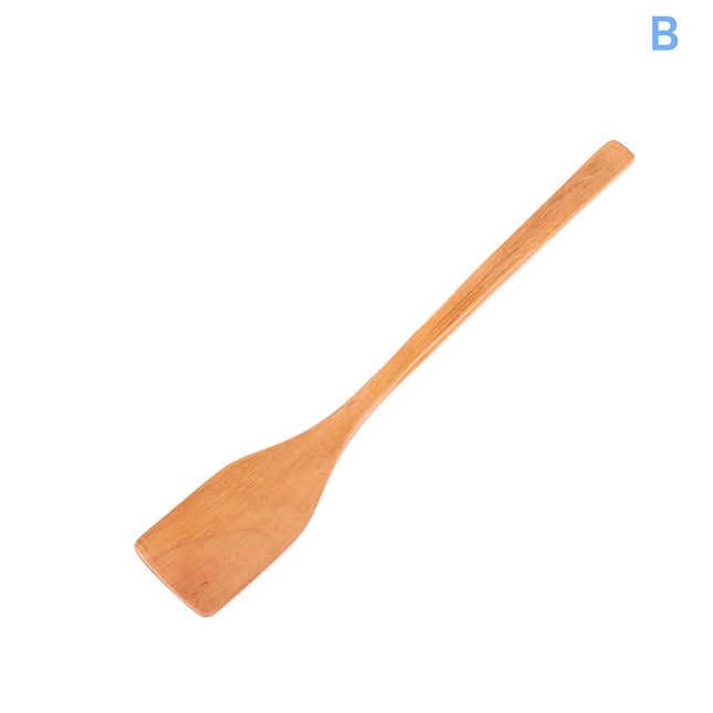 (.) Wooden Spatula Rice Ladle Soup Spoon Kitchen Cooking Tools Natural Wood Is Safe And Durable For Home Restaurant Kitchens