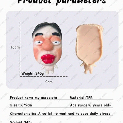Funny Pimple Popper Squishy Toy Fast Rebound Squeeze Face Model Stress Relief Fidget Toys for Adults & Kids Funny Gag Prank Gift