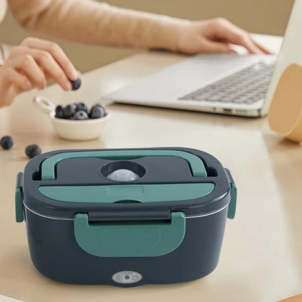 Car and Household Dual-use Heated Lunch Box, Household EU220V/car 12V/24V Dual Power Supply, Portable Food Warmer