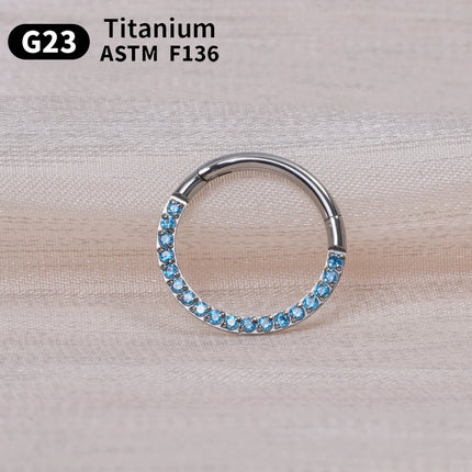 1/10PCS G23 Titanium ASTM F136 Pierced Set Hoop Nose Ring Earring Wome Jewelry Nasal Septum Cartilage Hinge Pitch Nose Ring Lip