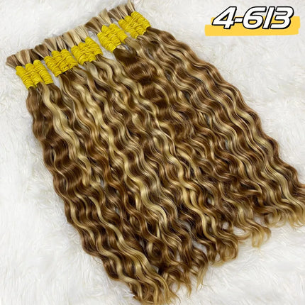 Deep Wave Hair Bulk For Boho Braids 100% Human Hair Extensions No Weft Pure Color Curly 12A Vietnamese Hair 30 inch Bundle