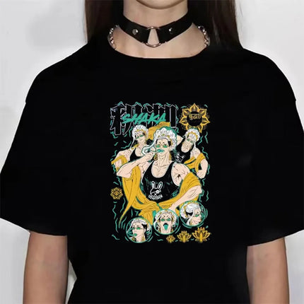 Anime Record of Ragnarok Print T-Shirt Women Men Kawaii Buddha Kawaii Fashion Summer Casual T-Shirt