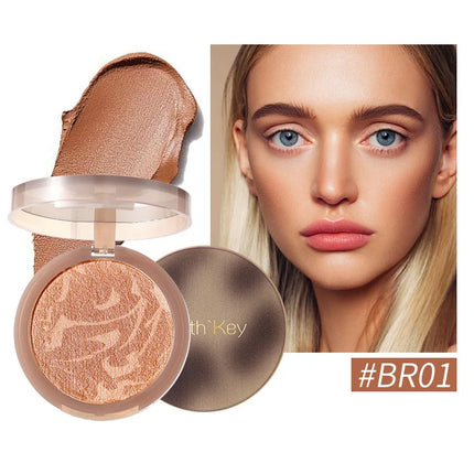 Truth'Key Mousse Bronzer,Matte Cement Brown Nose Shadow Facial Contouring Monochrome Natural Color Rendering 3D Makeup