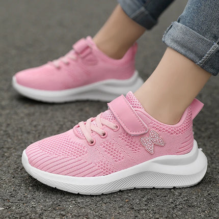 Children's sports shoes, girls' breathable leisure shoes, outdoor sports shoes, mesh surface anti slip fashionable running shoes