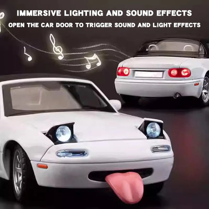1:32 MAZDA MX-5 Alloy Diecast Racing Car Model Simulation Sound Light Children's Educational Toys Birthday Present For Boys