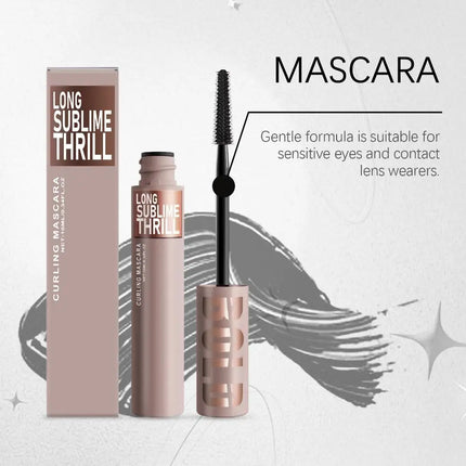 Curling Mascara Long Sublime Thrill Lightweight Waterproof Long-Wear Mascara with Nourishing Ingredients to Protect Eyelashes