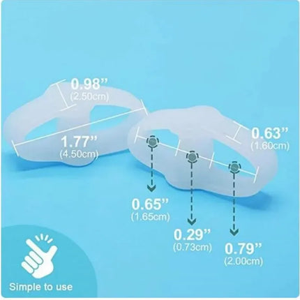 2pcs=1pair Silicone Two Hole Toe Separator Gel Foot Finger Protector Bunion Orthopedic Hallux Valgus Guard Straightener Pedicure