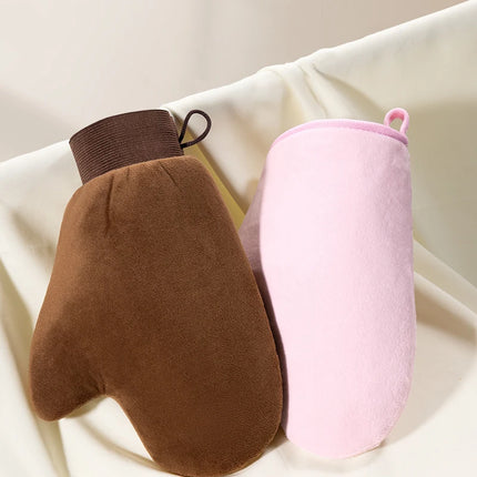 Finger Glove Reusable Body Self Tan Glove Applicator Tanning Gloves Cream Lotion Mousse Body Cleaning Glove Self Tanner