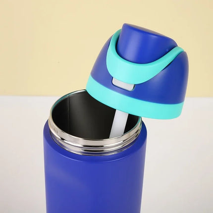 JUSTINLAU Spot Goods 19/24/32oz Thermos Cup Fruit Mug Kids Straw Cup Vacuum Flasks Stainless Steel Travel Thermal Water Bottles