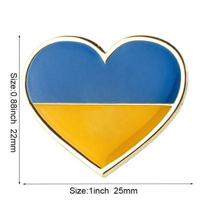 Ukraine and Belarus Friendship Flag Badge Flag Brooch National Flag Lapel Pin International Travel Pins
