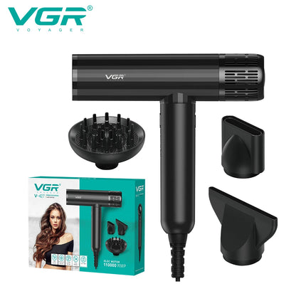VGR Hair Dryer Professional Blow Dryer Wired Hair Dryer Machine BLDC Motor 110000 RPM Negative Ion Hair Styling Air Blower V-427