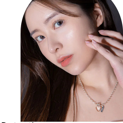 Flortte 2-color Double Texture Cream Highlighter Powder Matte Glossy Diamond Glitter Contour Brighten Palette Face Makeup Beauty