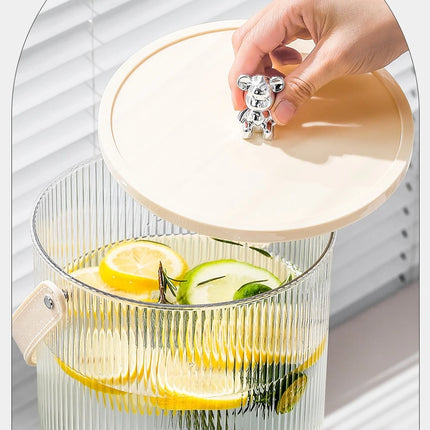 New luxury cold water bottle kettle with faucet Japanese large-capacity household fruit tea drinks cold water bucket picnic set