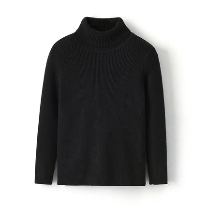 Kids Sweaters Children Autumn Winter Knitted Clothes Boys Girls Wool Knit Stand Collar Pullover Casual Clothing