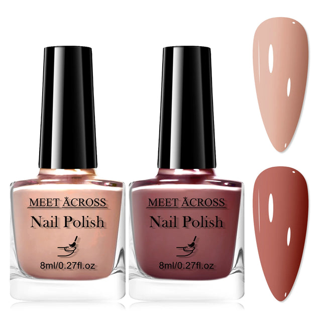 2Pcs 8ml Red Water-Based Peel Off Nail Polish Set Air Dry Easy to Apply Long Lasting Nail Art Manicure Vernis DIY for Home Salon