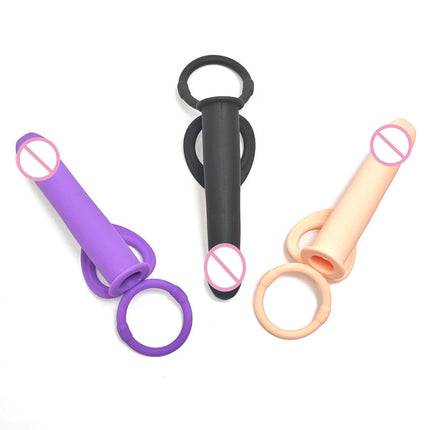 Beginner Vibrating Strap On Dildo Double Penetration Anal Plug Soft Silicone Waterproof Adult Toy for Men