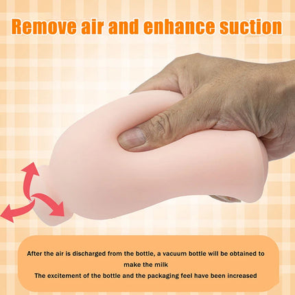 【AD】Milk Bottle Shape Male Masturbation Cup TPE Masturbator Soft Emulational Vaginal Bulge Adult Sex Toys For Men Penis Trainer