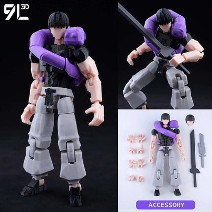 9L3D Printed Deadpool Wolverine Anime Characters Lucky Dummy 13 Action Figures Multi-Jointed Movable Shapeshift Mannequin Toys