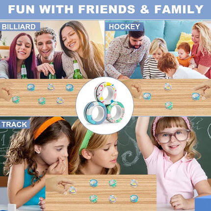 Magnetic Rings Fidget Toy Pack Classroom Goody Bag Stuffers Gifts for Teen Boys School for Kids Party Favors Cool Gadget Toy Set