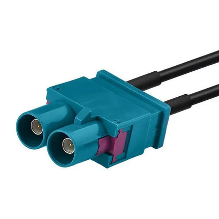 FM Audio- Cable Dual Fakra-Din Aerial Antenna Adapter forVW Car Accessories Vehicle Radio Stereo Antenna with Amplifier