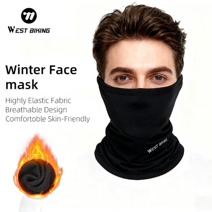 WEST BIKING Bicycle Face Mask Neck Gaiter With Headband Winter Outdoor Sports Neck Warm Scarf Half Face Mask Cycling Equipment