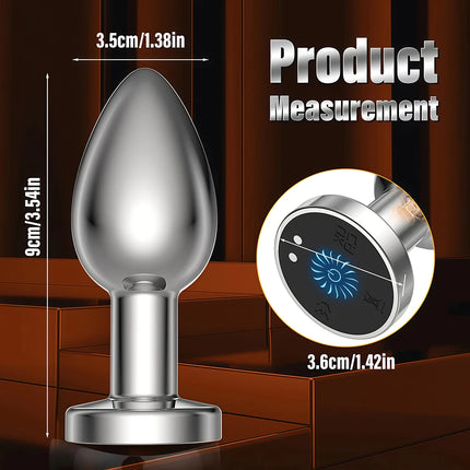 Wireless Metal Anal Vibrator for Women Remote Control Butt Plug Prostate Massager 10 Speeds Adult Couple Sex Toys for Men