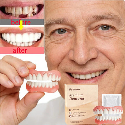 Resin Denture Set Soft Dentures False Teeth Set Comfort-Fit Denture Resin Kit Soft Denture Kit for Daily Use 2026 new