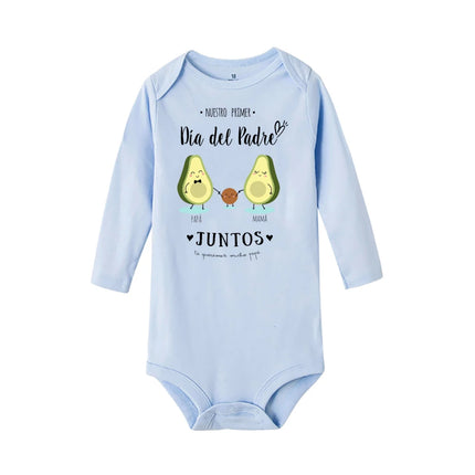 Our First Father's Day Together Infant Bodysuit Long Sleeve Crew Neck Romper Caaual Girl Boy Jumpsuit Fathers Day Best Gifts